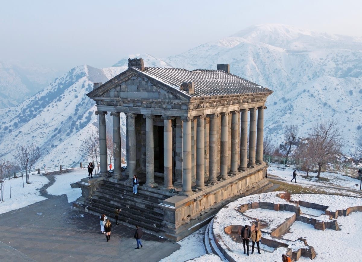 Garni temple Drone view